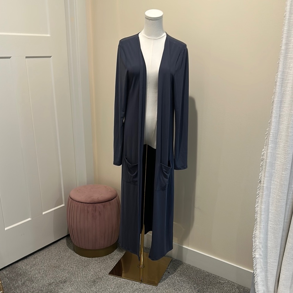 Elegant Navy Blue Women's Robe